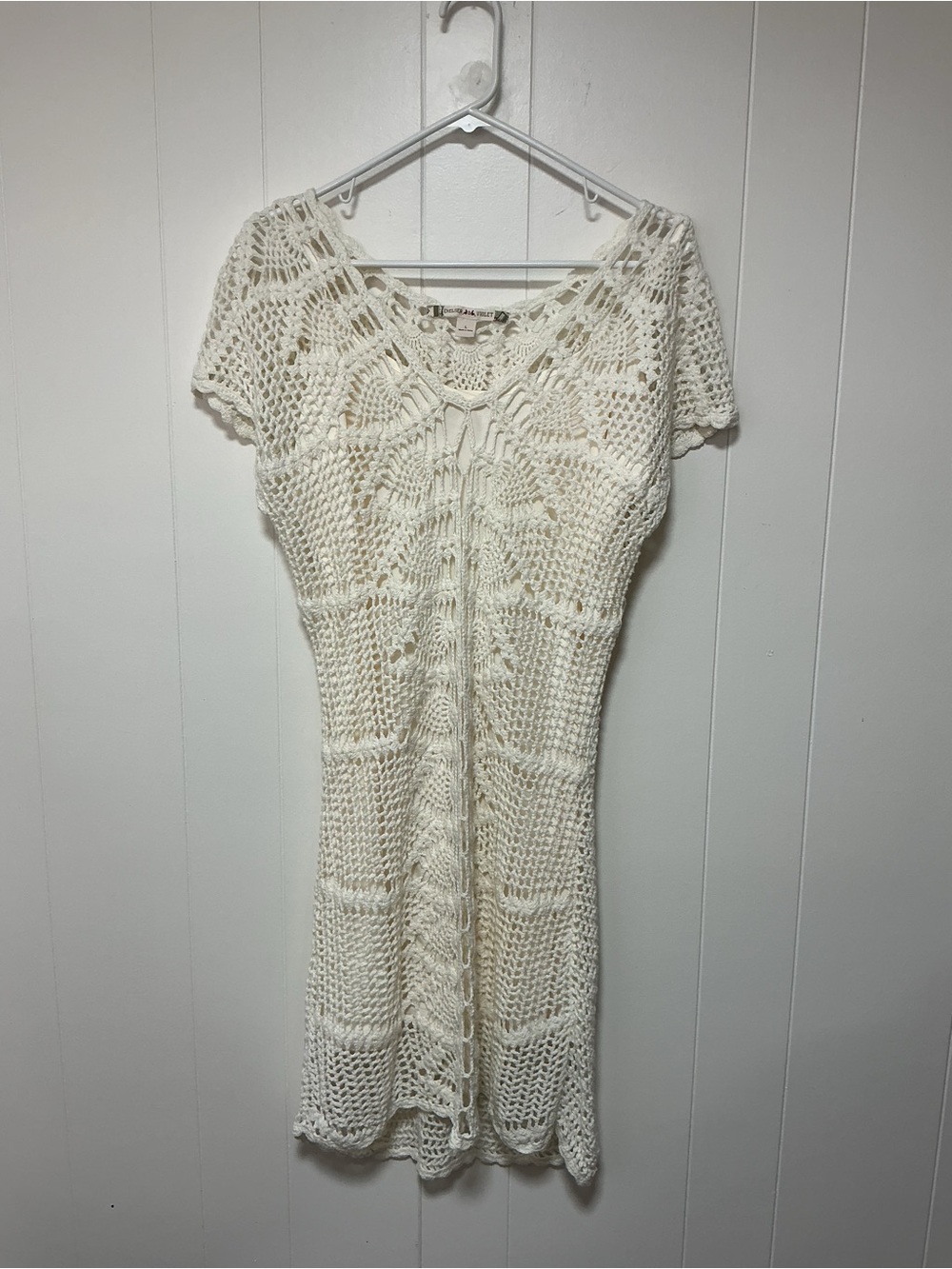 Chelsea & Violet Cream Crochet Dress